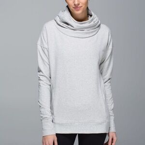 Lululemon Stress Less Hoodie Heathered Light Grey / Silver Spoon 12